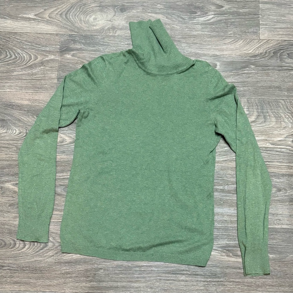 Lovely Sage Green Turtleneck Sweater